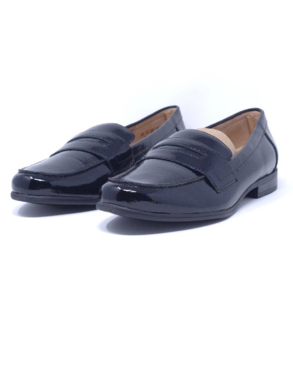 LifeStride Madison Black Loafer Flats 9.5W Faux Leather Comfy